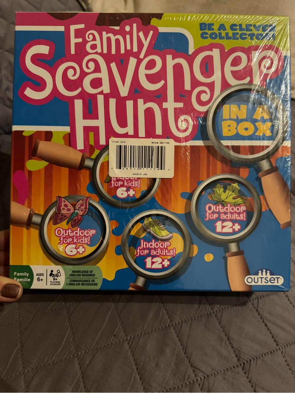 Family Scavenger Hunt In A Box - Colorful Game for Kids & Adults